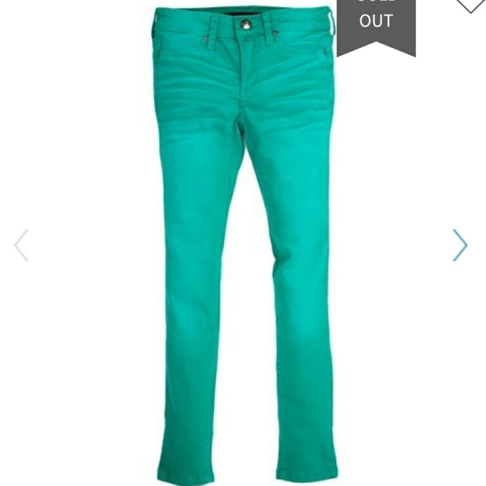 Joe's youth girls green skinny jeans size 14